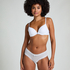 V-shaped Brazilian knickers mesh, White