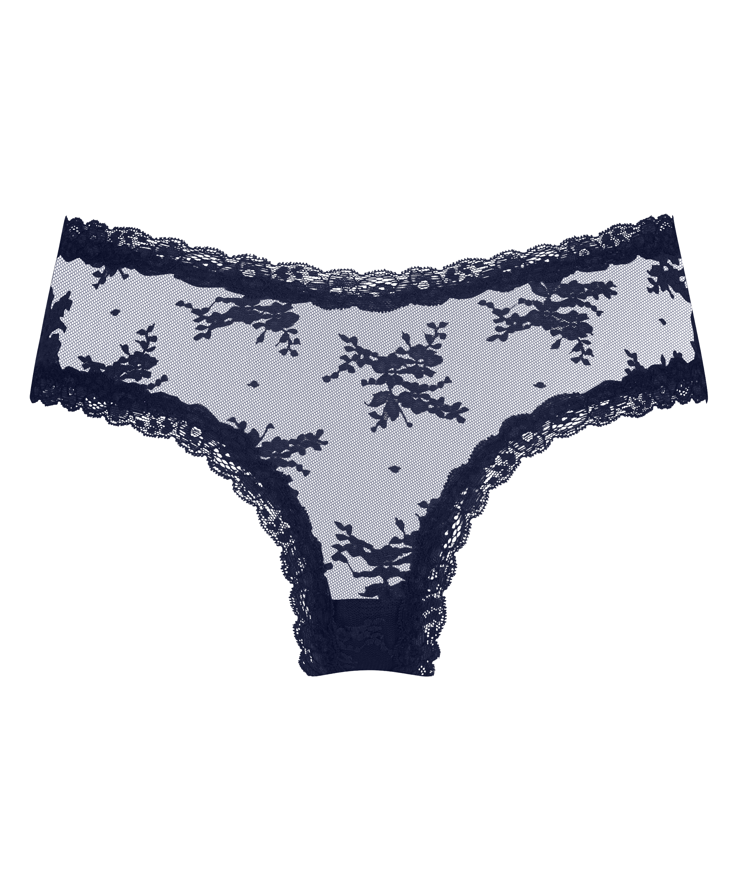 V-shaped Brazilian knickers mesh, Blue, main