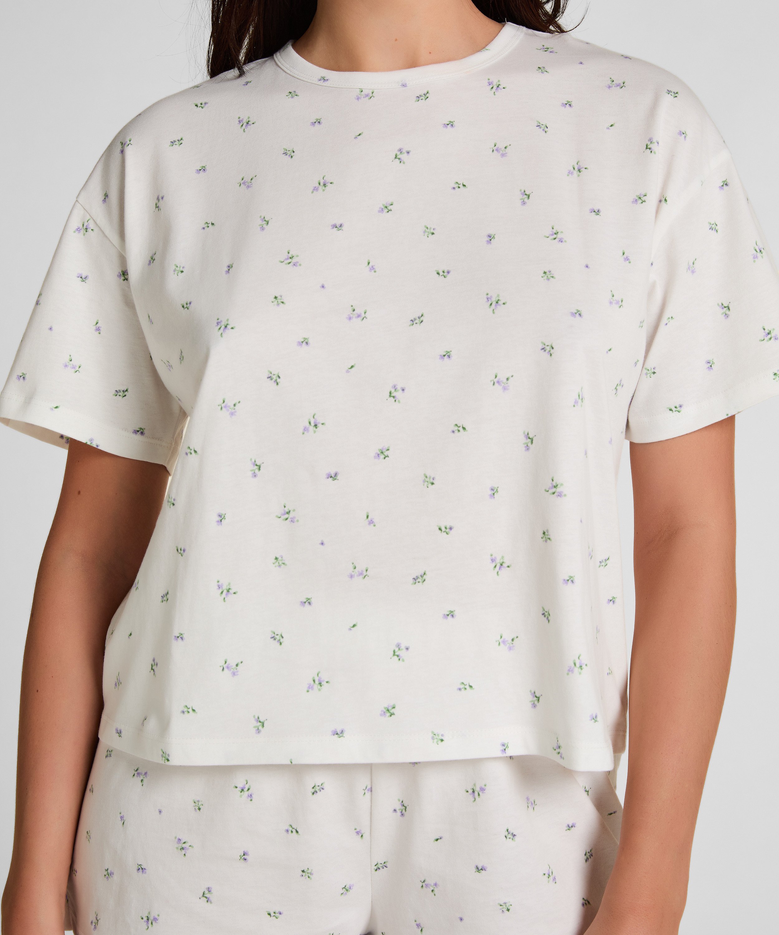 Pyjama Set Cotton, White, main