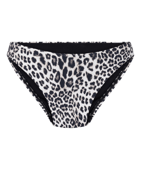 Highleg Bikini Bottom Leopard, Black