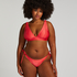 Luxe Cheeky Tanga Bikini Bottoms, Red