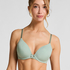 Plunge Padded Underwired Bra, Green