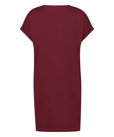 Round Neck Nightshirt, Red