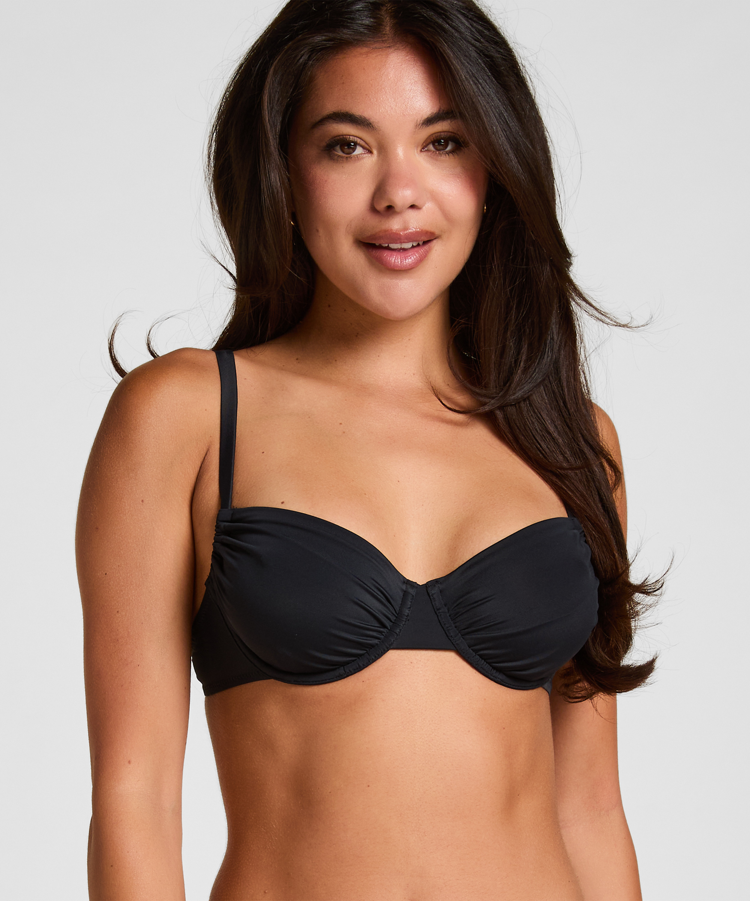 Padded Underwired Bikini Top Bardolino, Black, main