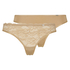 2 Angie Thongs, Beige