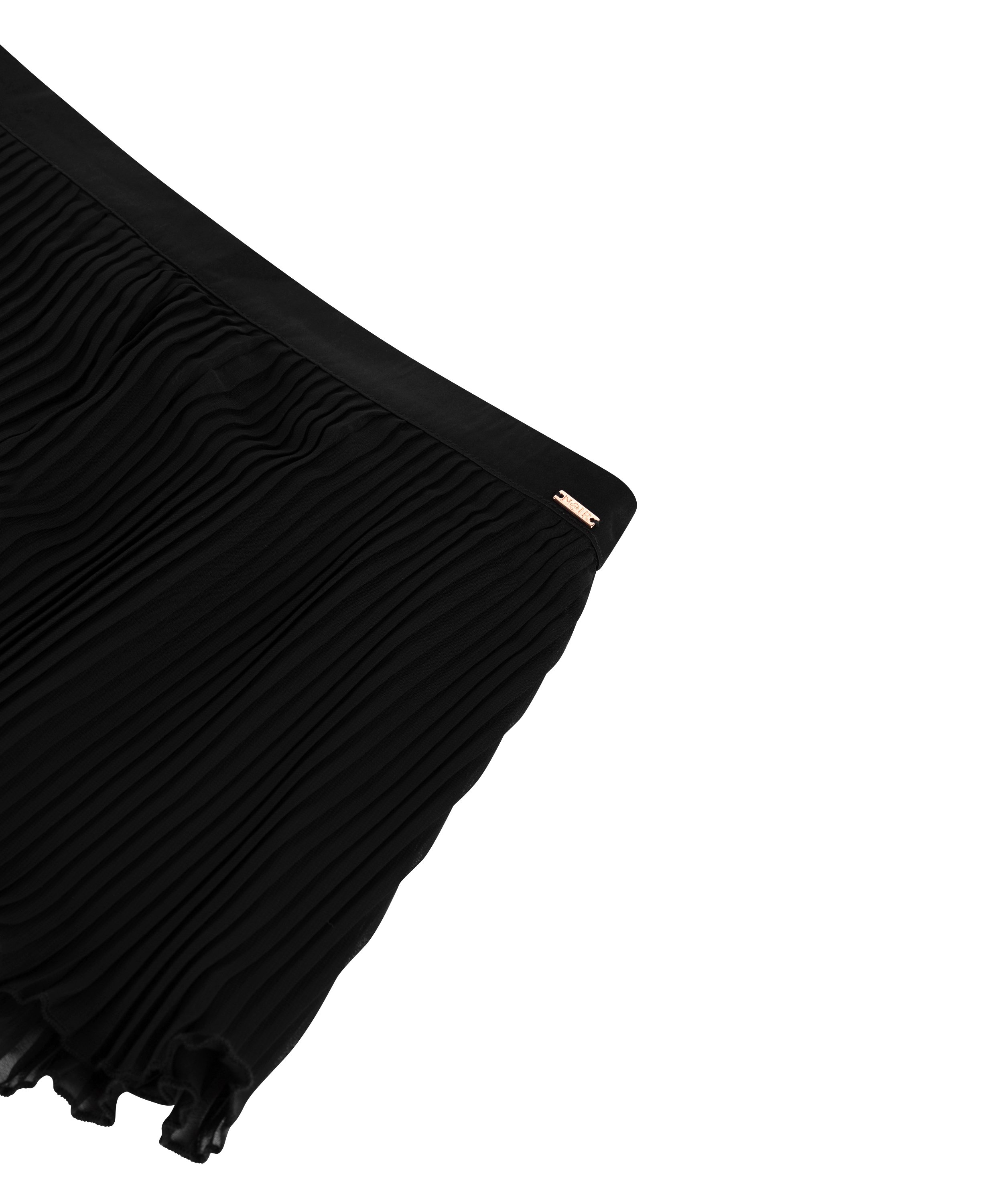 Plisse Lace Shorts, Black, main