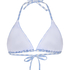 Amalfi Triangle Bikini Top, Blue