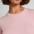 Ribbed Crew Neck Short-Sleeved Pyjama Top, Pink