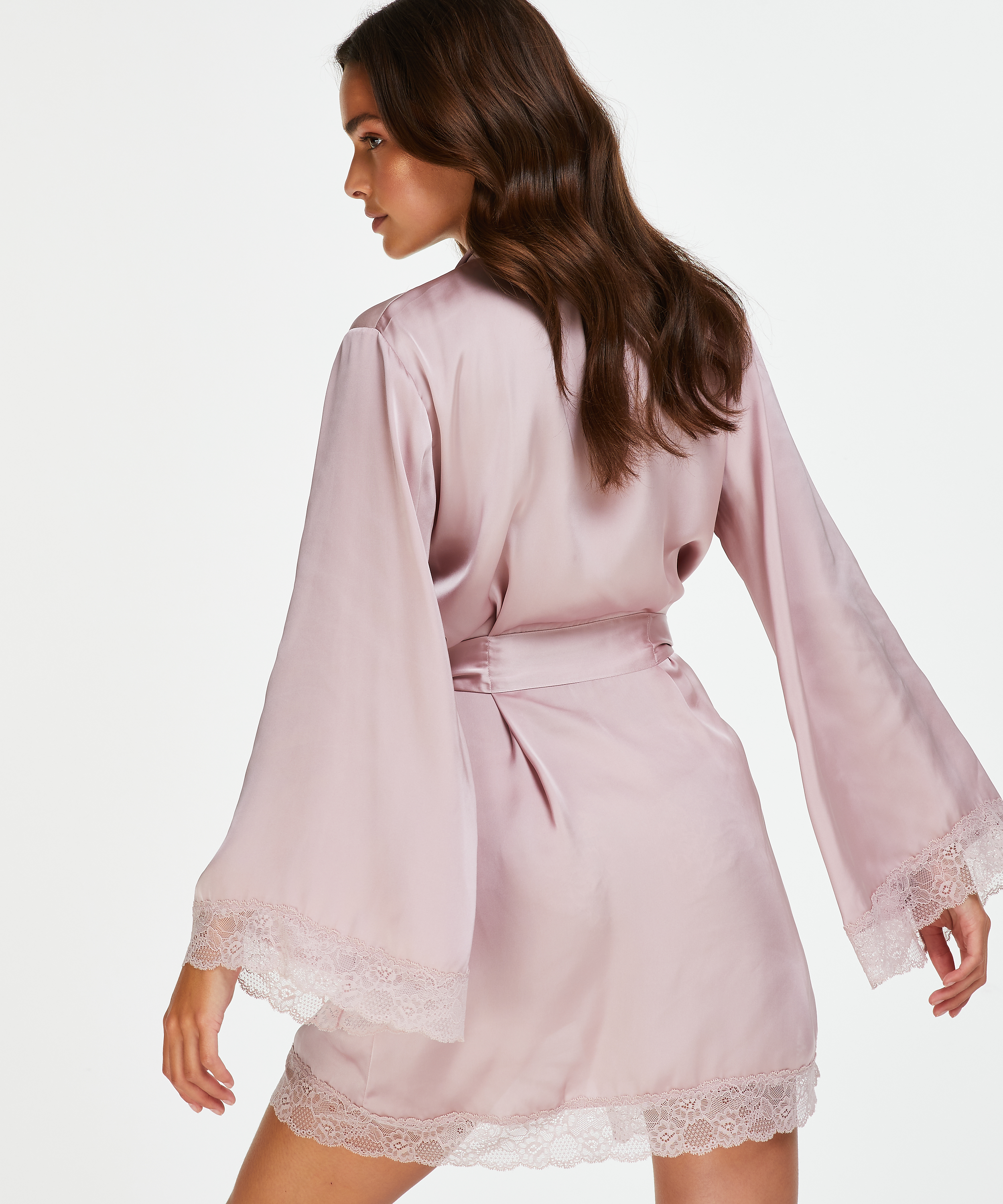 Petite Meili Satin Kimono, Purple, main