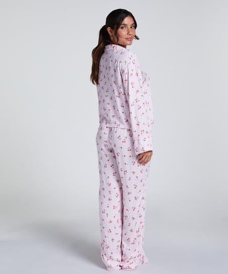 Satin Long-Sleeved Jacket, Pink