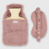 Hot Water Bottle And Eye Mask Set, Pink