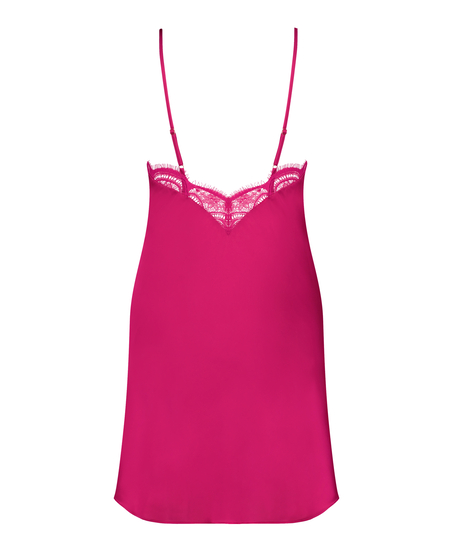 Satin Slip Dress, Pink