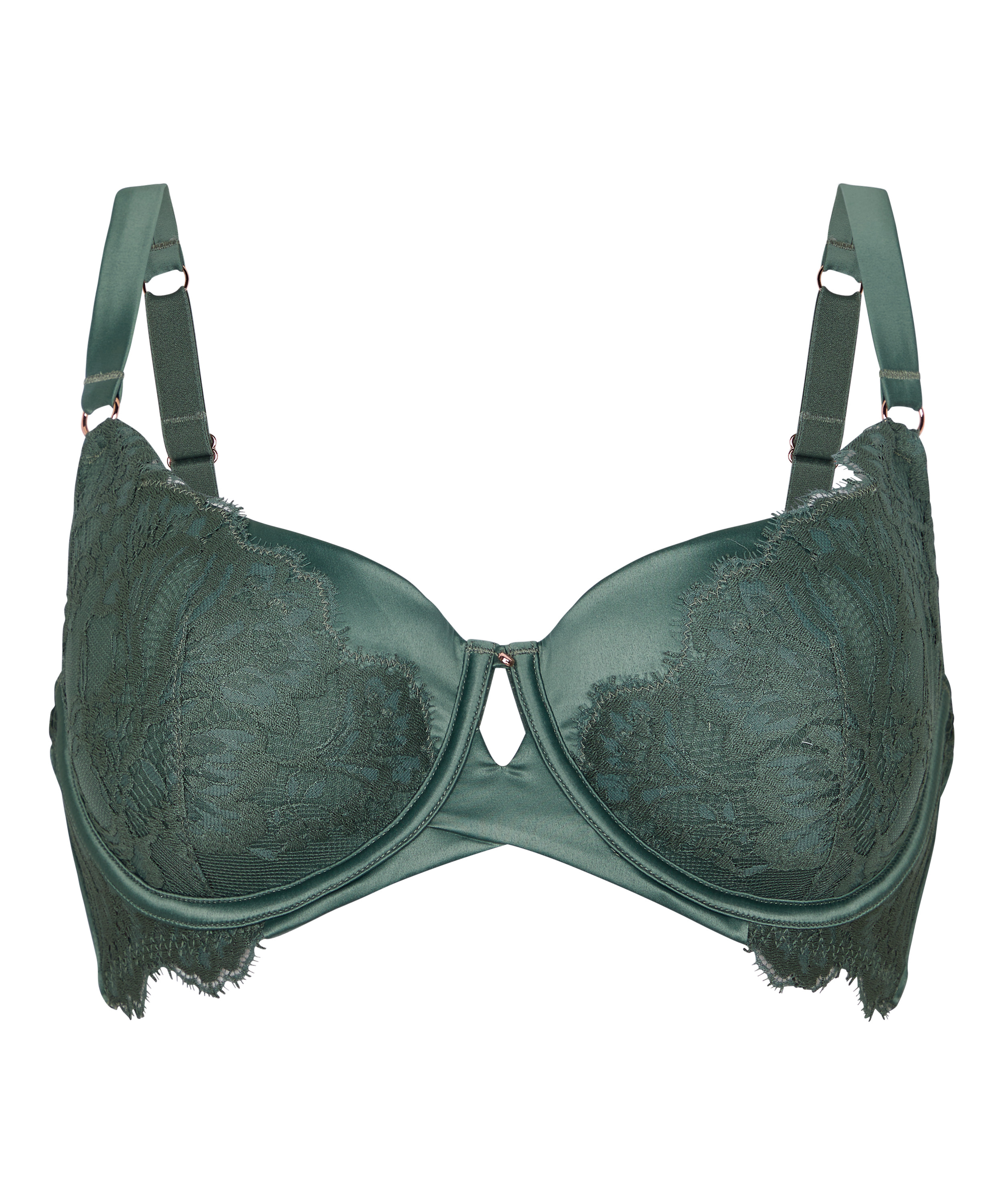 Grace Padded Underwired Bra, Green, main