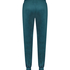 Velour Jogging Pants Pin-tucked, Blue
