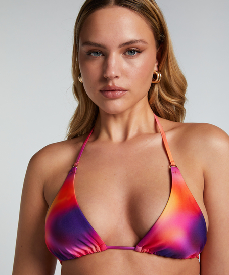Sunset Triangle Bikini Top, Purple