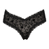 V-shaped Brazilian knickers mesh, Black