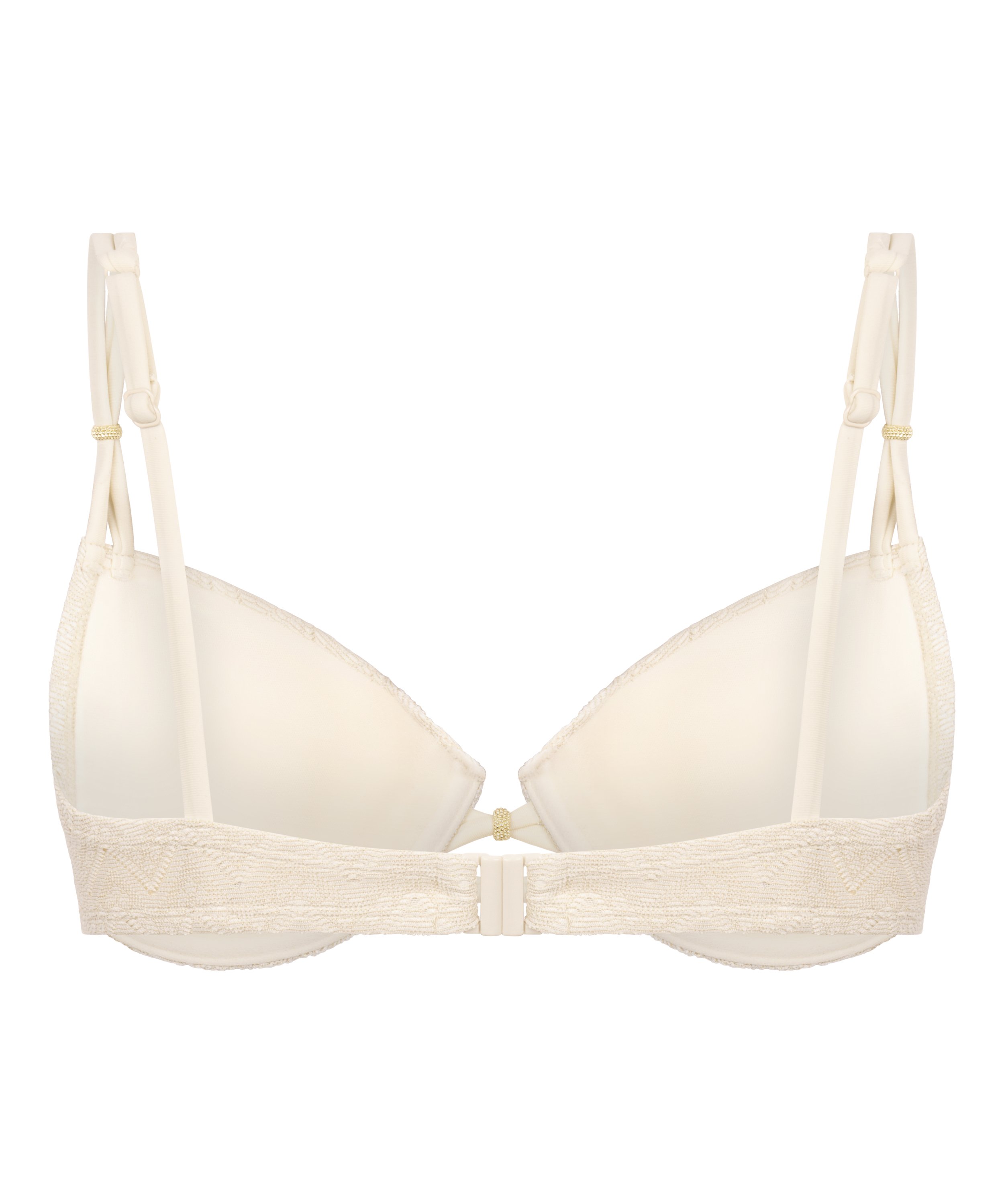 Crochet Bikini Top, White, main