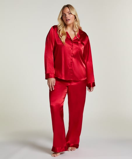 Satin Trousers, Red