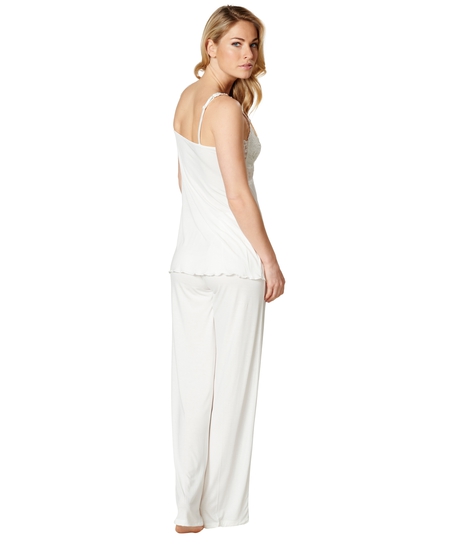 Pyjamaset Modal lace, White