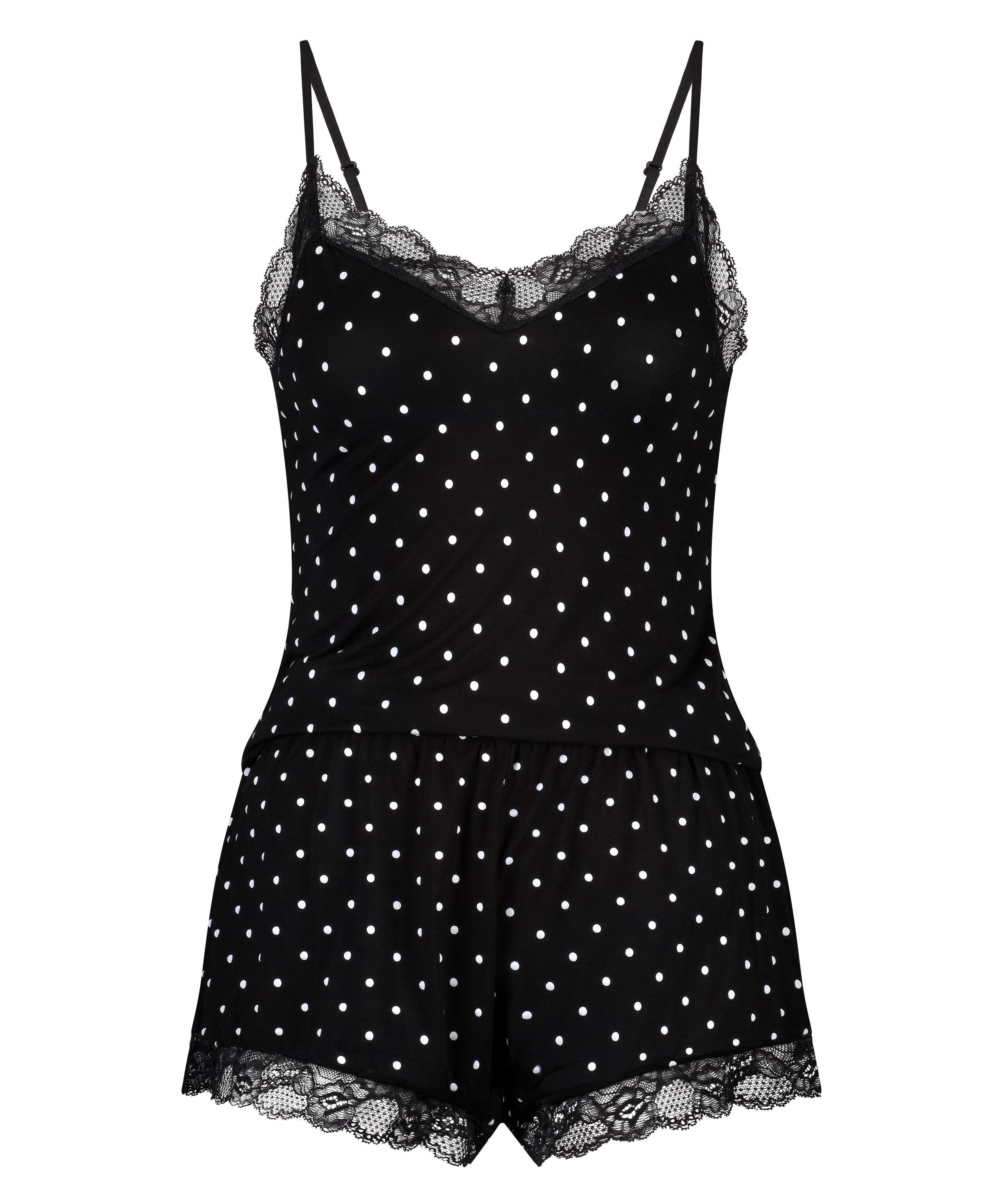Cami Short Pyjama Set, Black, main