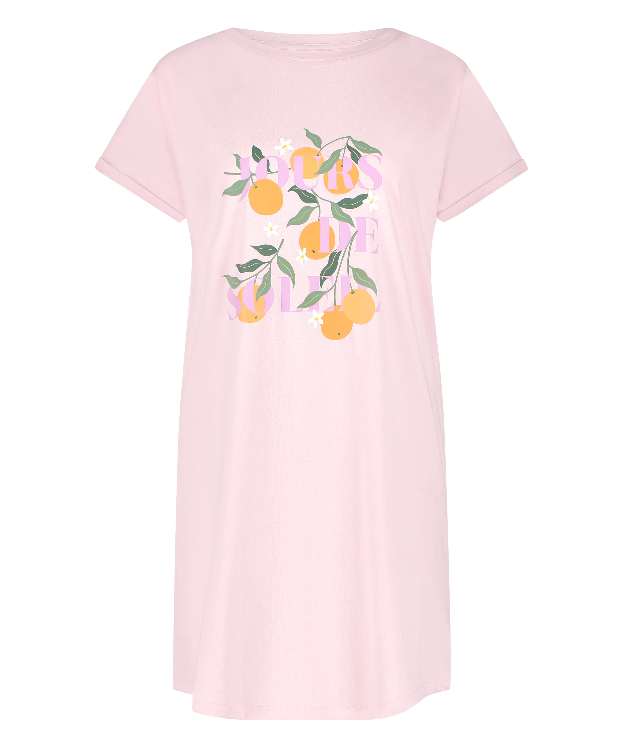 Round Neck Nightshirt, Pink, main