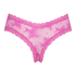 V-shaped Brazilian knickers mesh, Pink