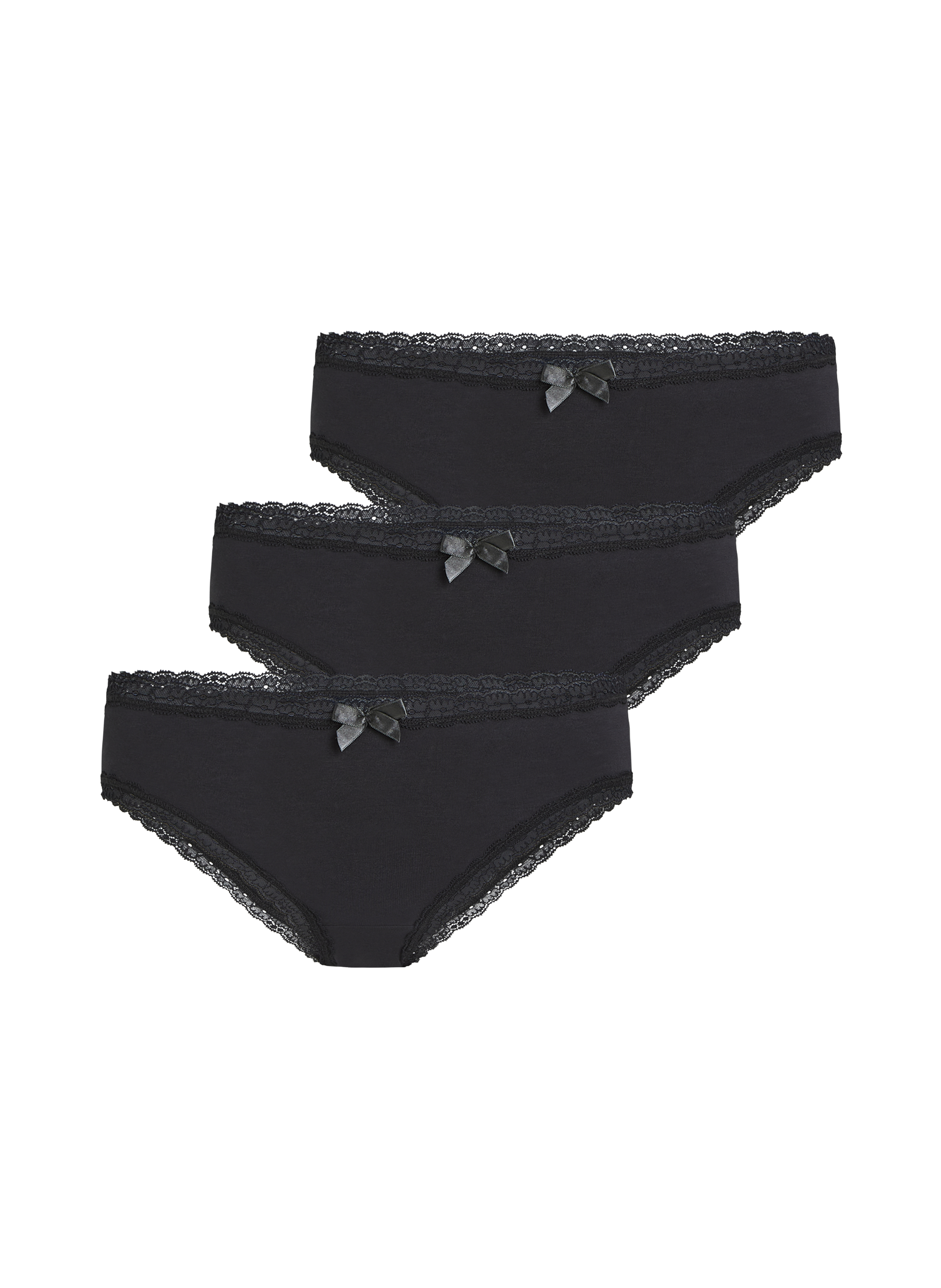 3-pack Georgia Cotton Brazilian shorts, Black, main