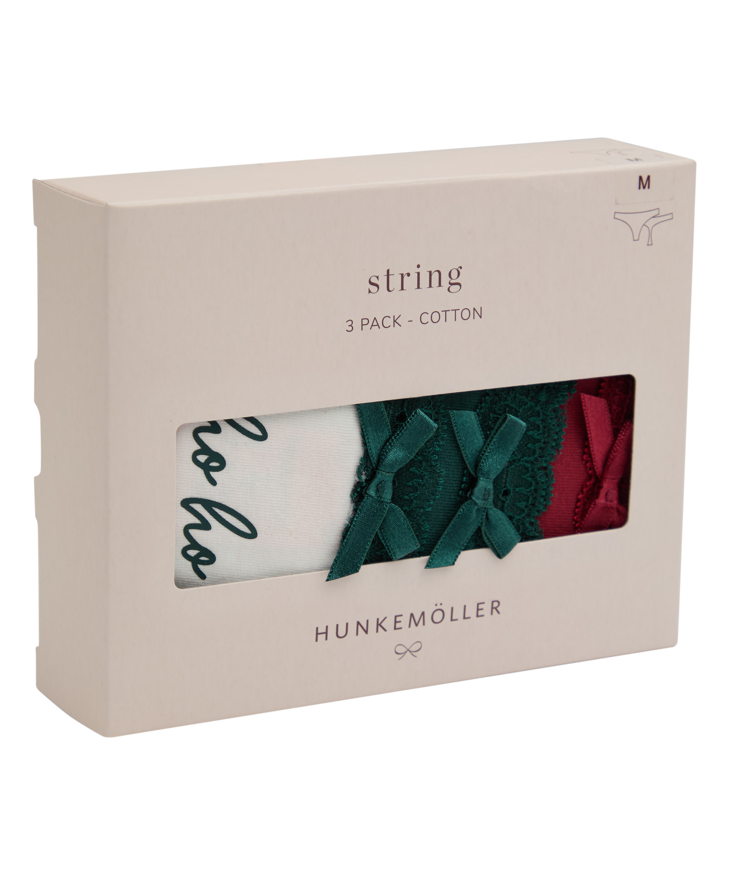 Multipack Cotton Thong, Green, main