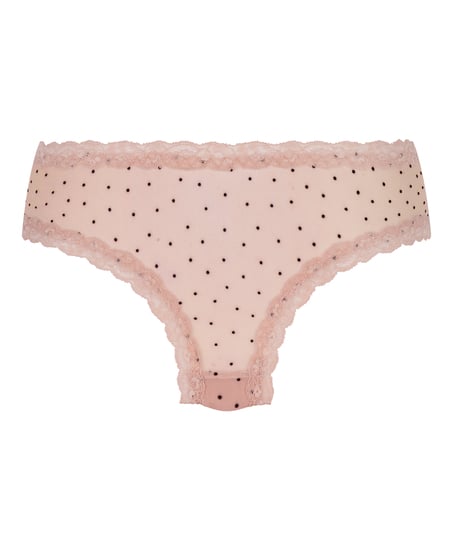 V-shaped Brazilian knickers mesh, Pink