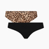 2-Pack Invisible Thong, Black
