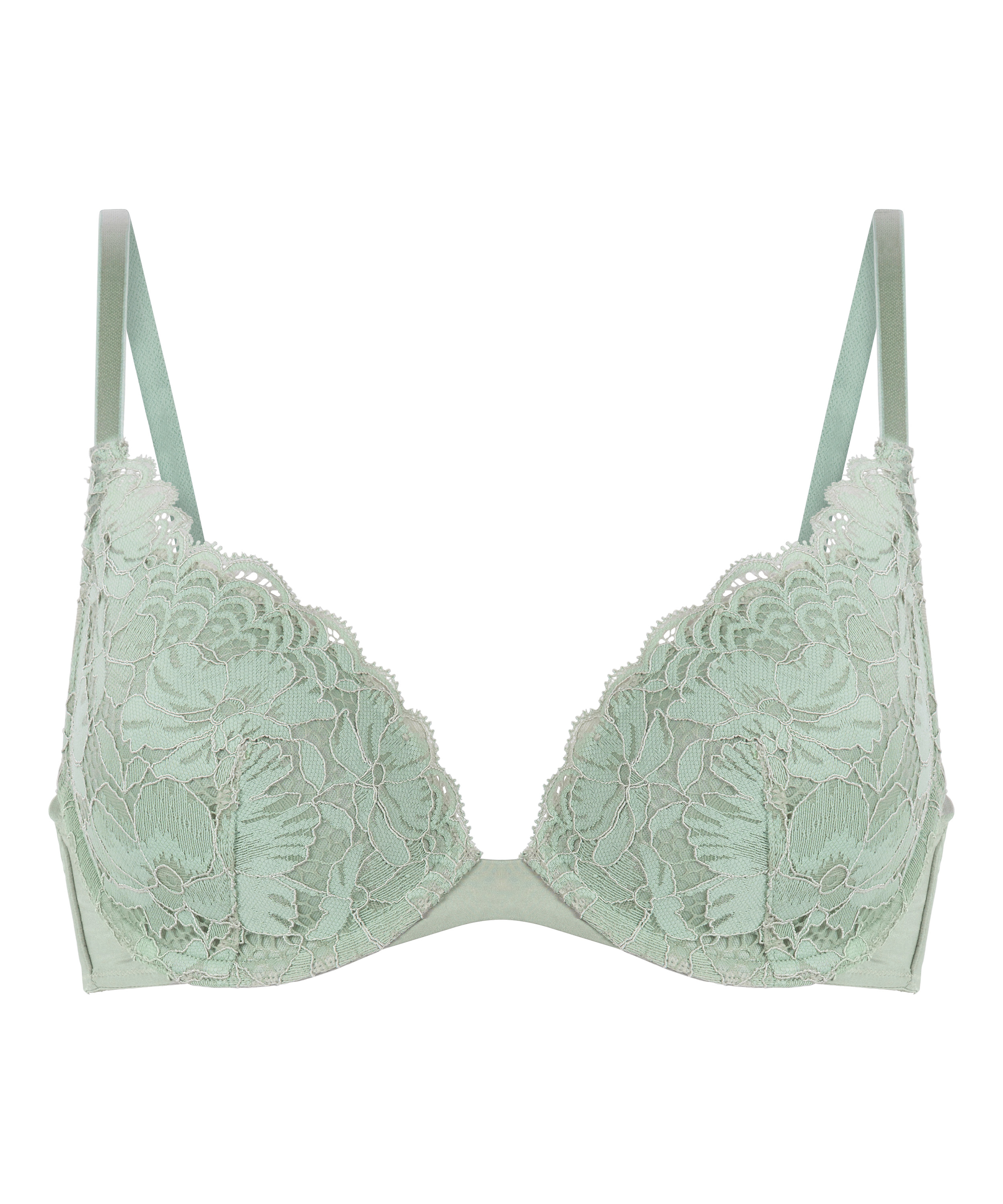 Andi Padded Non-Wired Bra, Green, main