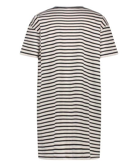 Round Neck Nightshirt, Black