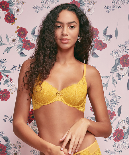 Imogen Padded Underwired Bra, Yellow