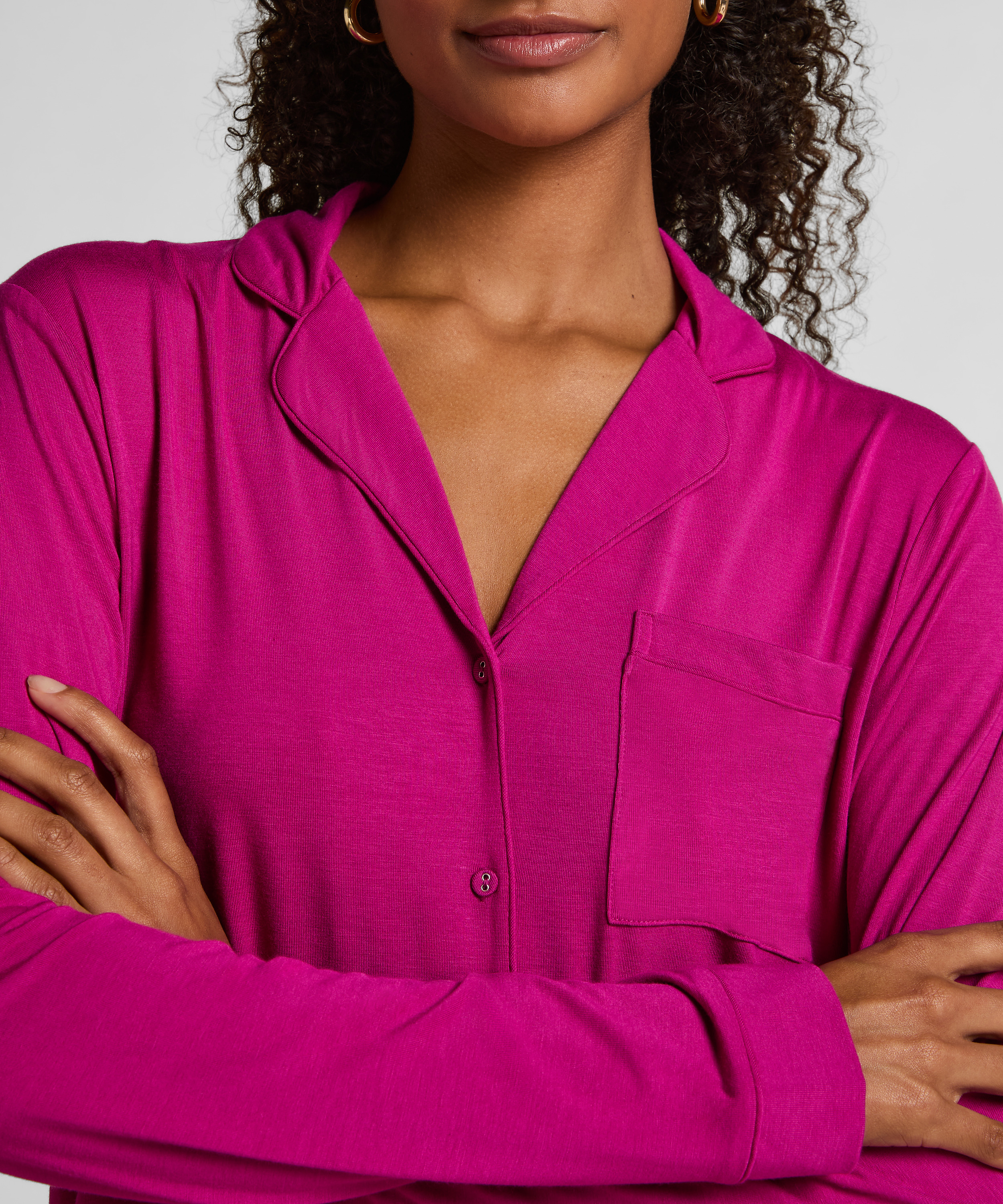 Essential Jersey Long-Sleeved Jacket, Pink, main