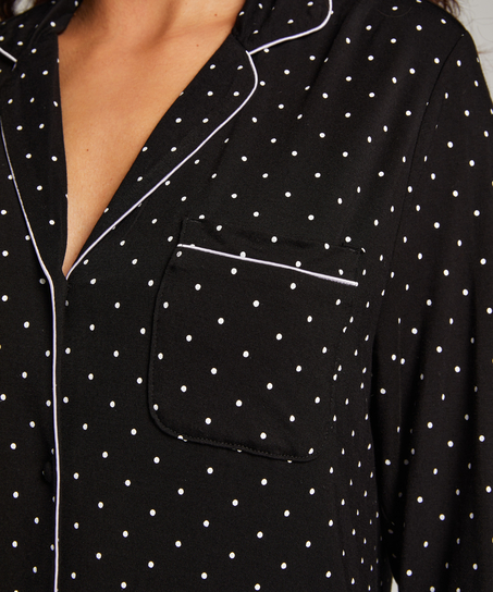 Essential Jersey Shirtdress, Black