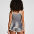 Singlet Rib Jersey Lace, Blue