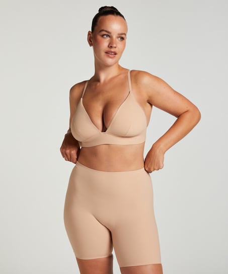 Smooth Triangle Bralette, Beige