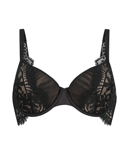 Antonia Padded Underwired Bra, Black