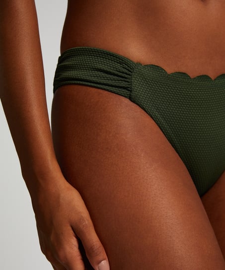 Scallop Rio Bikini Bottoms, Green