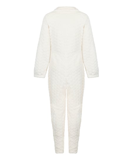 Onesie Cable Zip Up, White