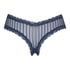 V-shaped Brazilian knickers mesh, Blue