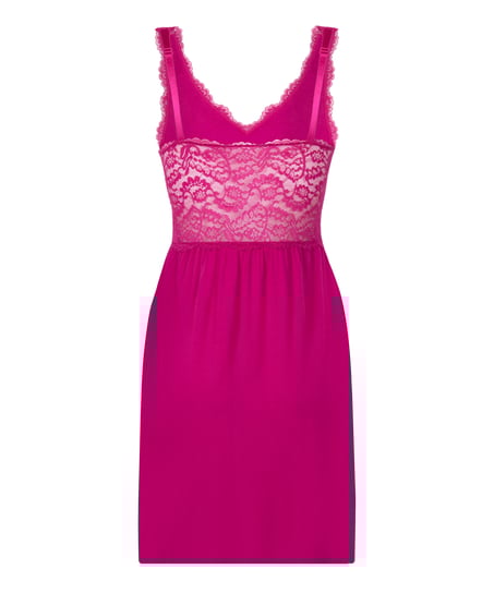 Nora Lace Slip Dress, Pink