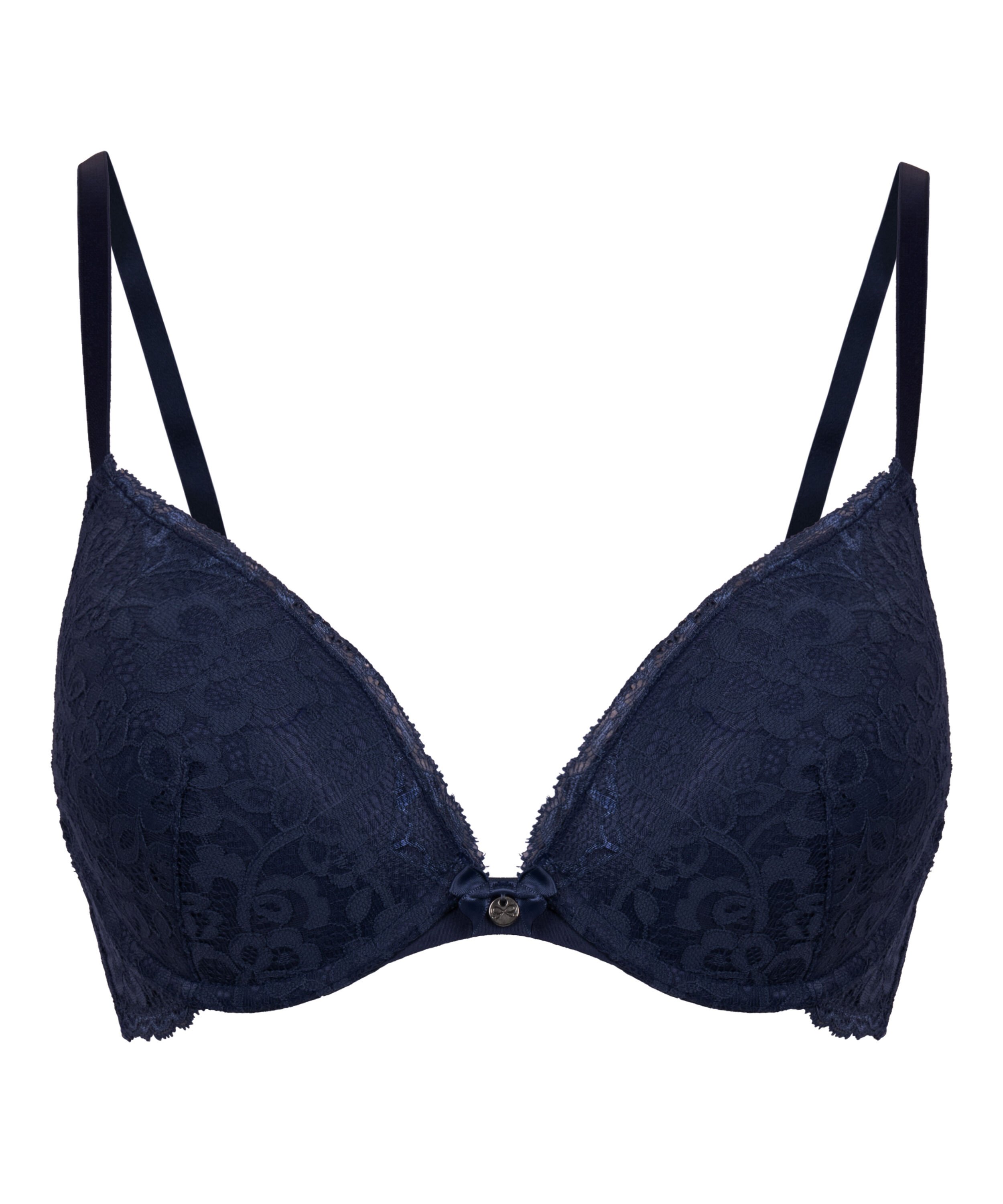 Marine Padded Push-Up Underwired Bra, Blue