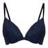 Marine Padded Push-Up Underwired Bra, Blue