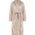 Long Fleece Bathrobe, Brown