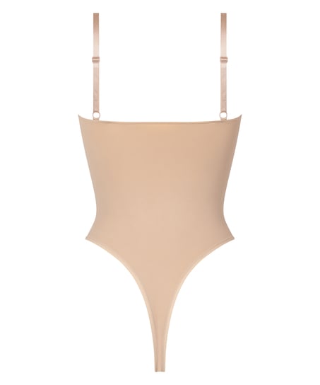 Seamless Enhancing High Leg Body, Beige