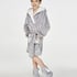 Teens Fleece Bathrobe, Gray