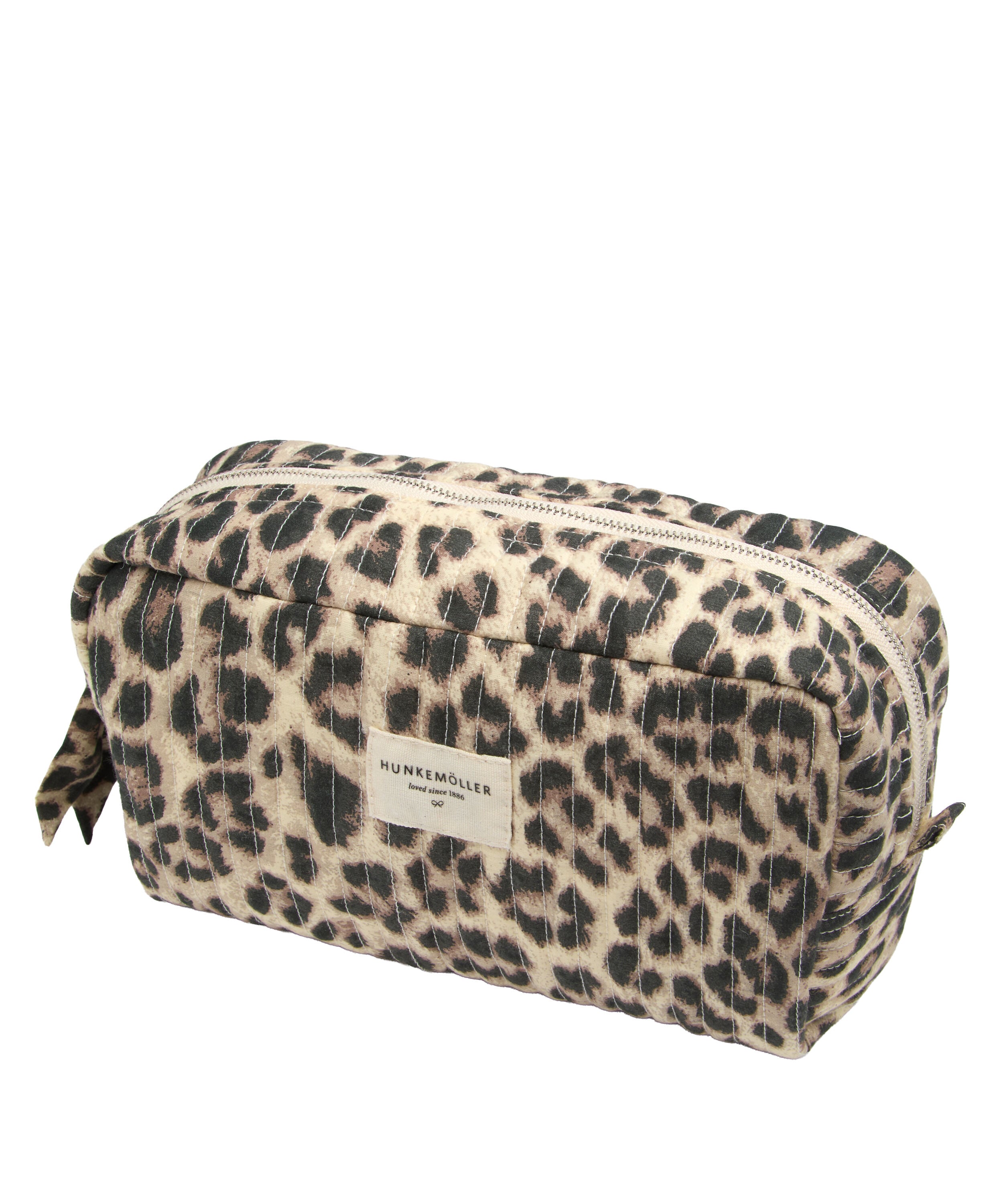 Make-Up Bag Big Leopard, Beige