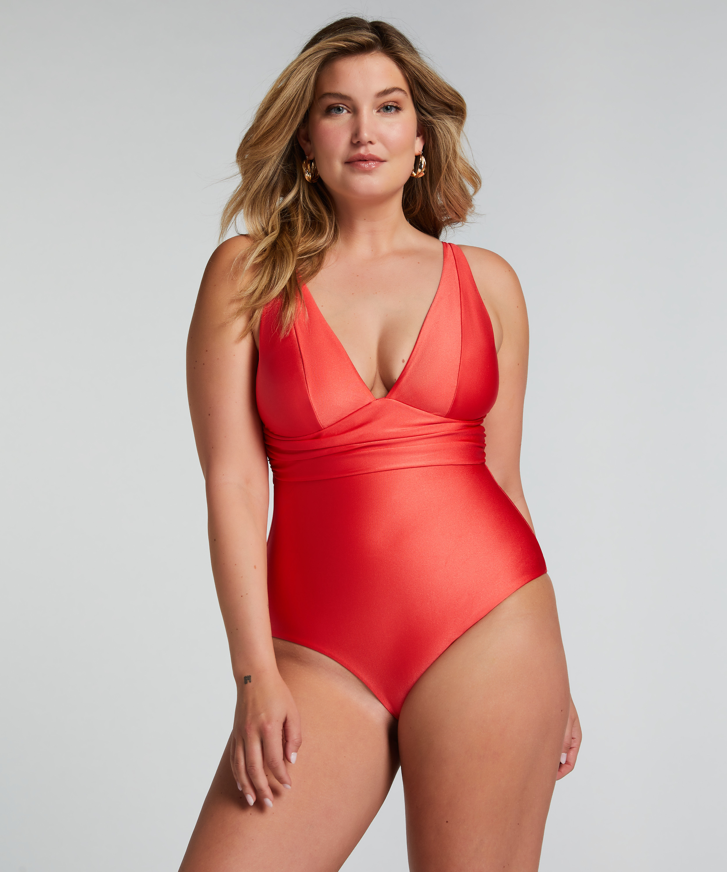 Luxe Shaping Swimsuit, Red, main