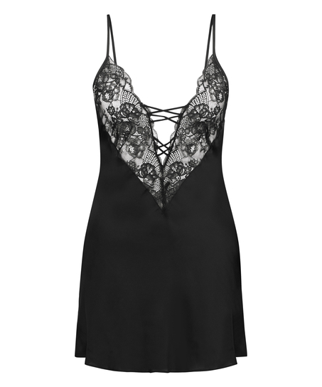 Kae Slip Dress, Black